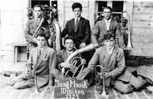 Gründungsmitglieder Brass Band Feldmusik Winikon